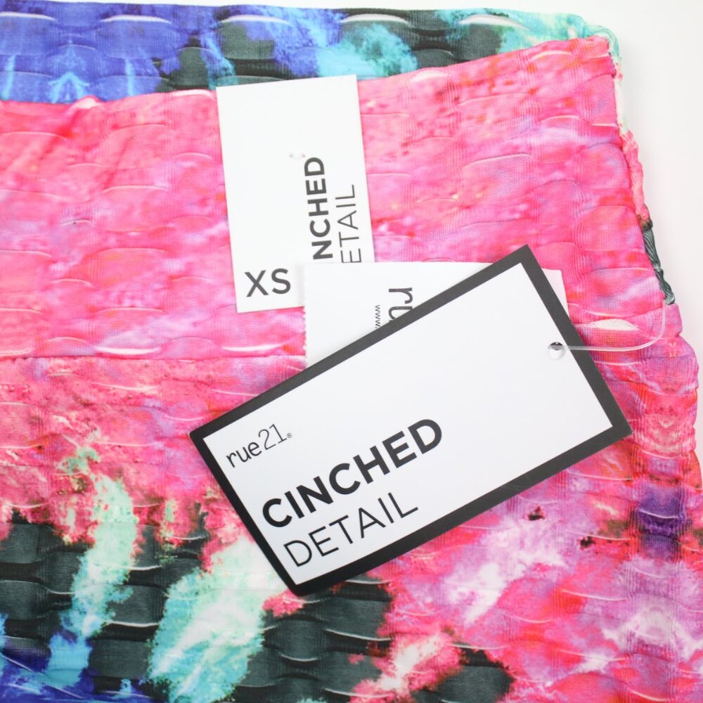NWT Rue21 Womens XS Printed Cinched Detail Fitted Leggings - Picture 5 of 6